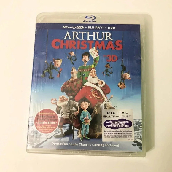 Arthur Christmas 3D and The Smurfs Blu Ray  DVD Sealed - Picture 3 of 15